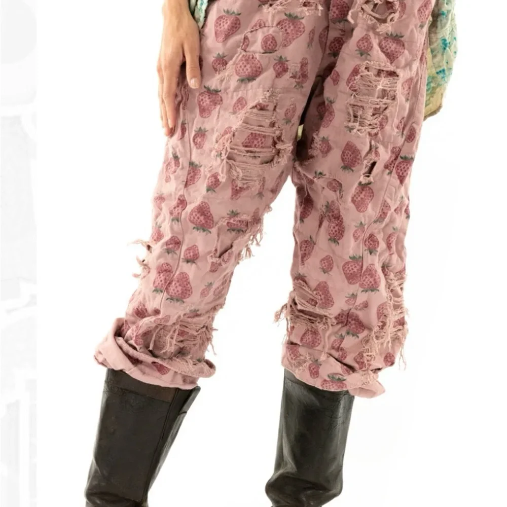 Magnolia Pearl Pink Strawberry Print Pants - Picture 3 of 3